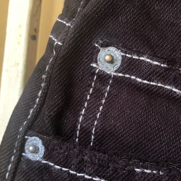 Carmar NWT Black denim distressed shorts size 23 High Rise Cut offs Daisy Dukes - Picture 6 of 6